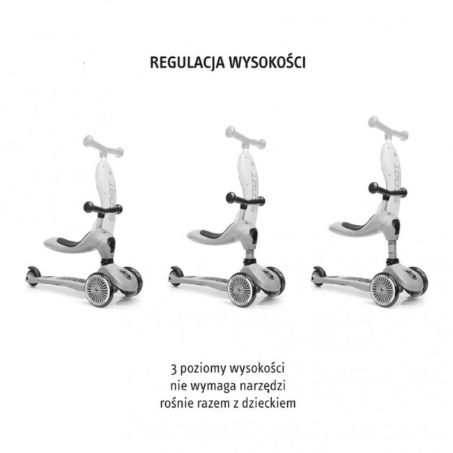 Jeździk i hulajnoga z rączką do prowadzenia Highwaykick 1 Push and Go 2w1 SCOOTANDRIDE 1-5 lat - Mocha