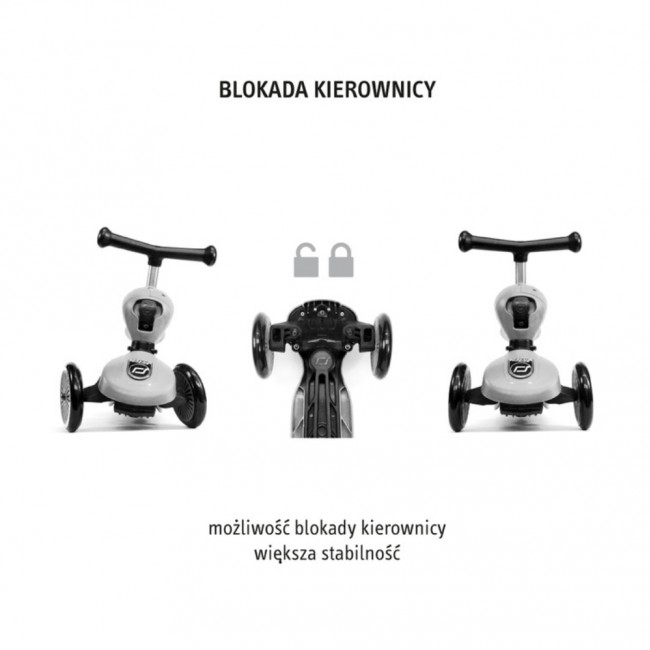 Jeździk i hulajnoga z rączką do prowadzenia Highwaykick 1 Push and Go 2w1 SCOOTANDRIDE 1-5 lat - Mocha