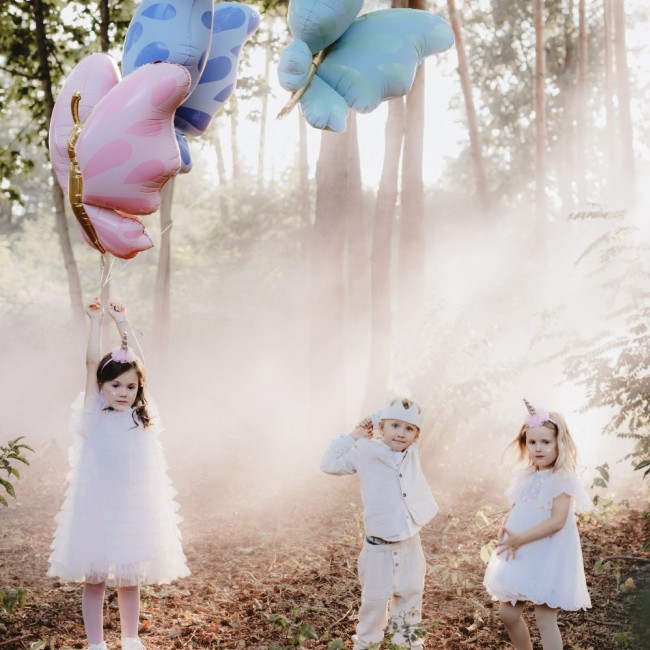 Balon foliowy Party Deco - Motyl błękit 69 x 69 cm