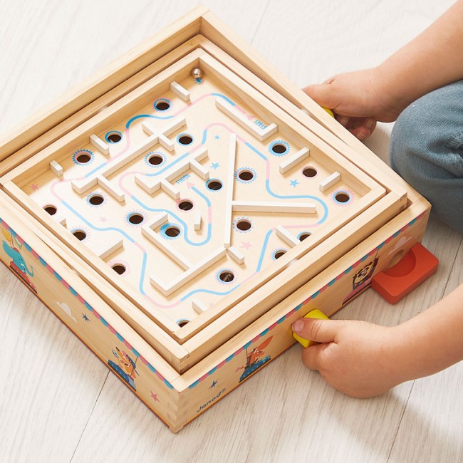 Gra zręcznościowa Janod - Labirynt Ball Maze Applepop