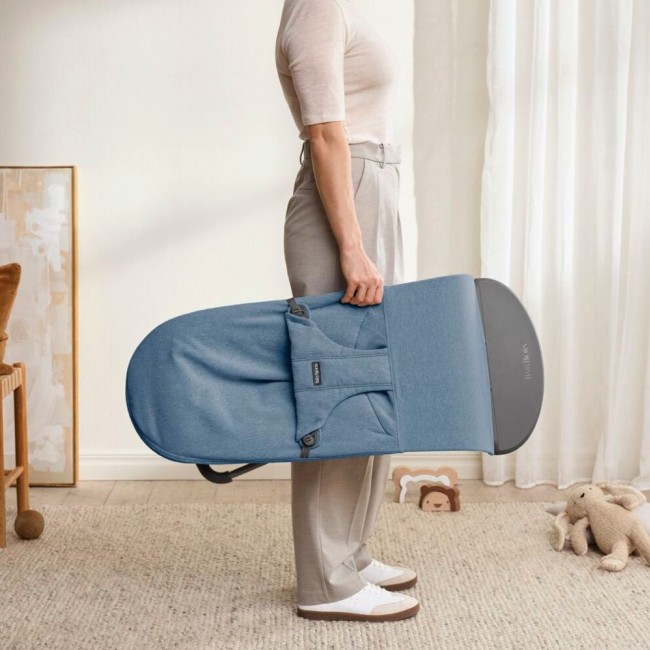 Leżaczek BABYBJORN BLISS WOVEN - Niebieski melanż