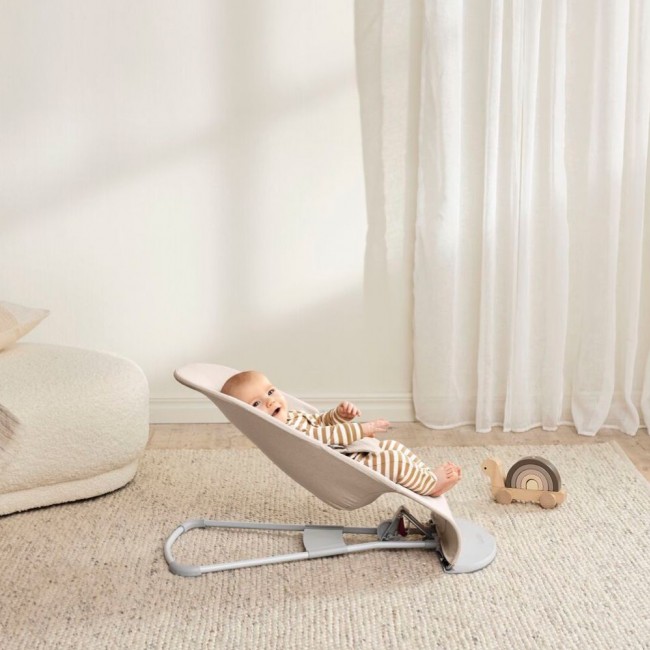 Leżaczek BABYBJORN BLISS WOVEN - Jasny Beż melanż