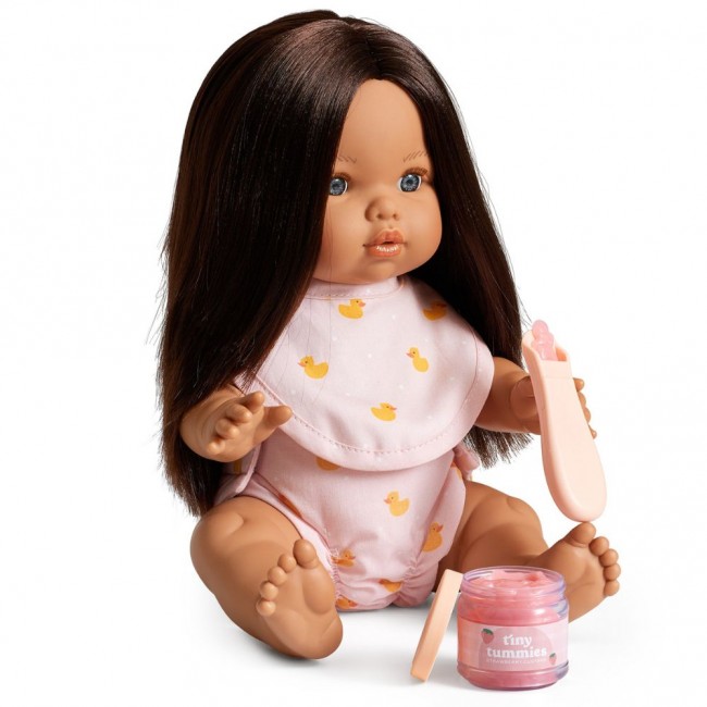 Magiczny słoiczek Tiny Tummies z łyżeczką do karmienia lalek Tiny Harlow - Truskawka