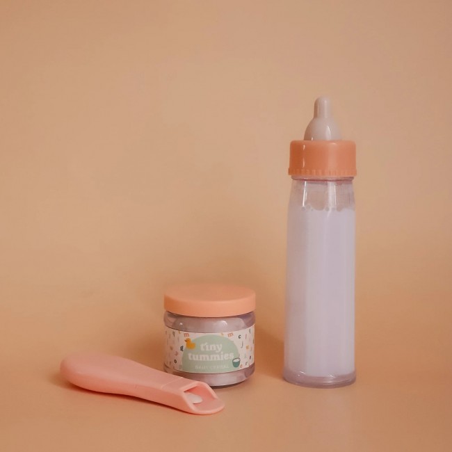 Zestaw Tiny Tummies magiczna butelka i słoiczek Tiny Harlow - Baby Cereal
