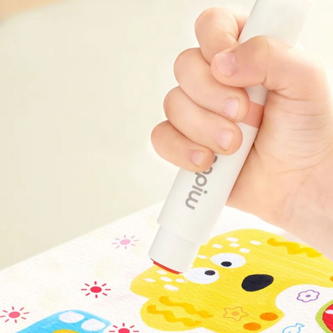 Markery zmywalne z okrągłą końcówką mideer - 6 kolorów