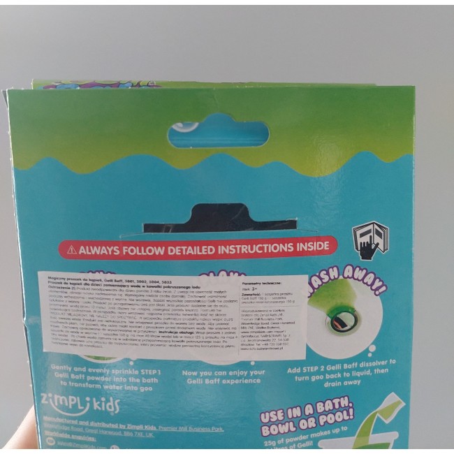 OUTLET Magiczny proszek do kąpieli Gelli Baff Zimpli Kids - Zielony