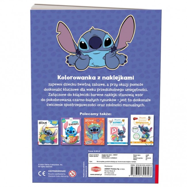 Kolorowanka z naklejkami Stich Wydawnictwo Ameet
