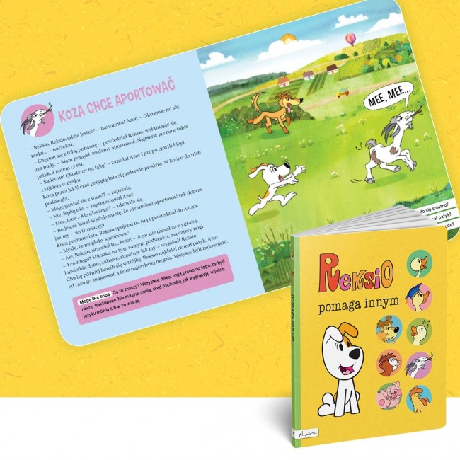 Książka "Reksio pomaga innym" Wydawnictwo Papilon