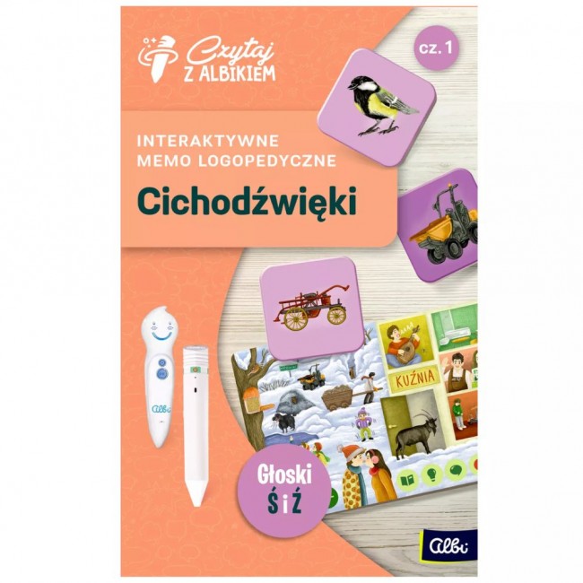 Memo logopedyczne Czytaj z Albikiem Albi - Cichodźwięki cz. 1