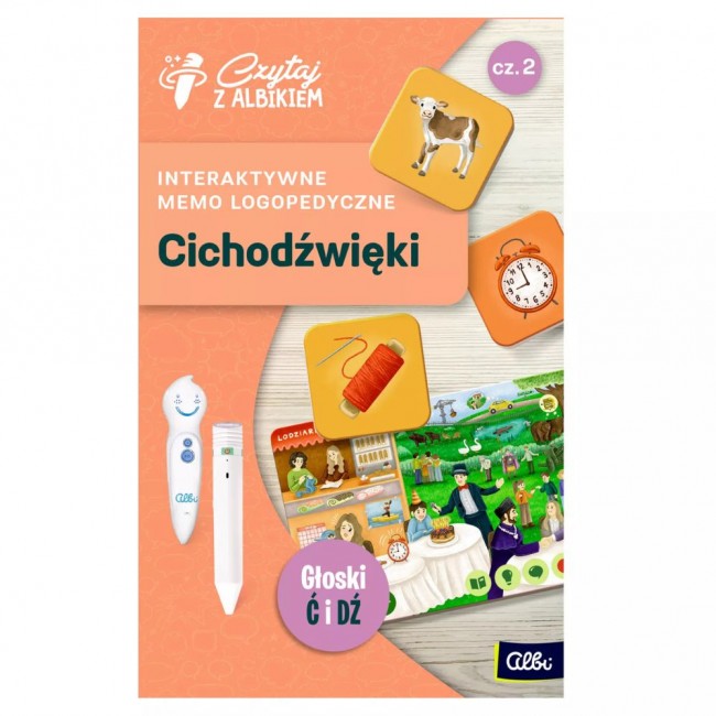 Memo logopedyczne Czytaj z Albikiem Albi - Cichodźwięki cz. 2