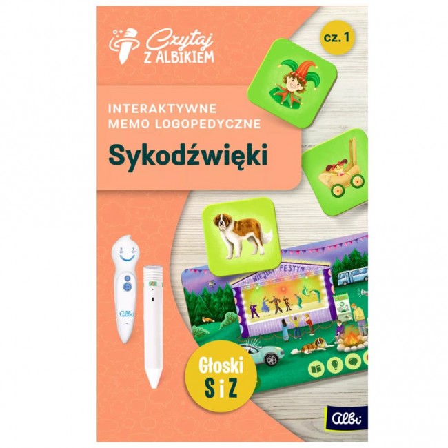 Memo logopedyczne Czytaj z Albikiem Albi - Sykodźwięki cz. 1