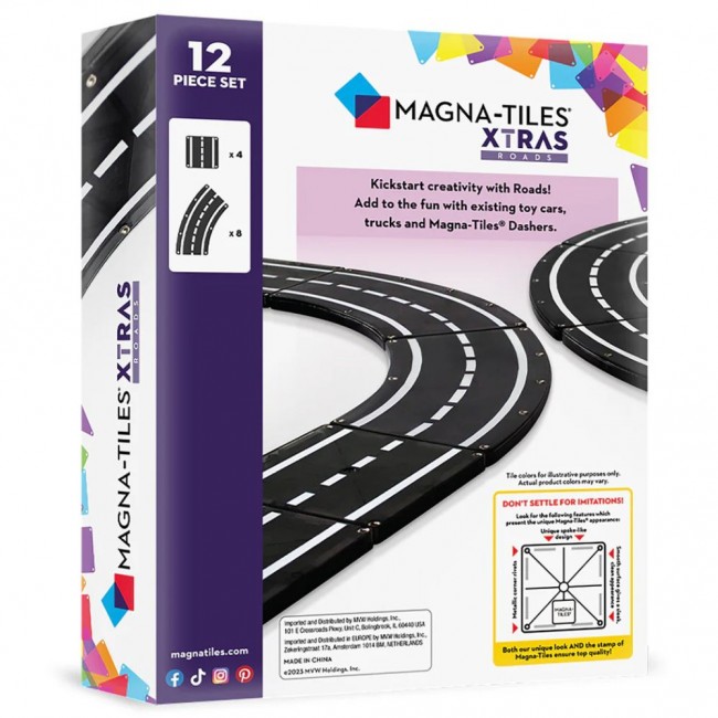 Klocki magnetyczne MAGNA-TILES - Roads 12 el.