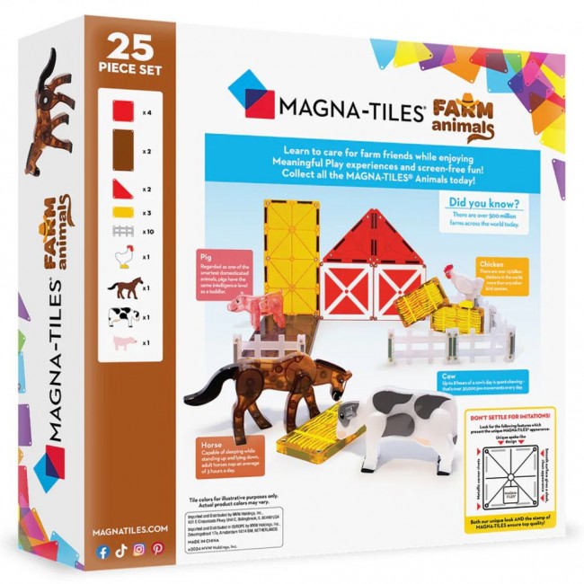 Klocki magnetyczne MAGNA-TILES - Farm Animals 25 el.