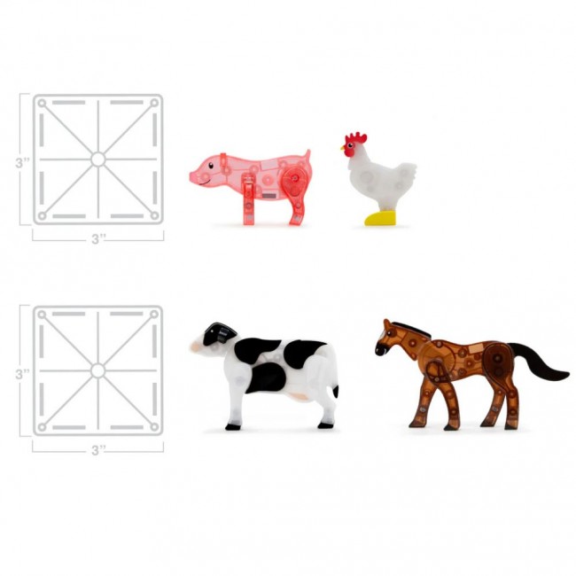 Klocki magnetyczne MAGNA-TILES - Farm Animals 25 el.