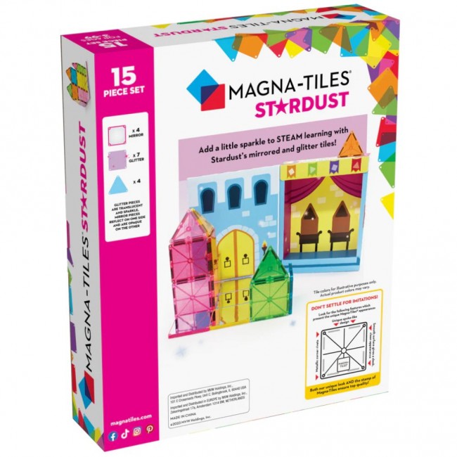 Klocki magnetyczne MAGNA-TILES - Stardust 15 el.