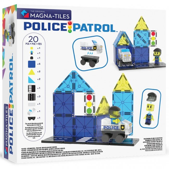 Klocki magnetyczne MAGNA-TILES - Police Patrol 20 el.