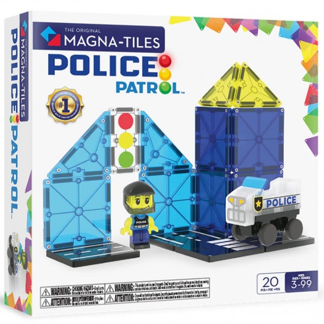 Klocki magnetyczne MAGNA-TILES - Police Patrol 20 el.
