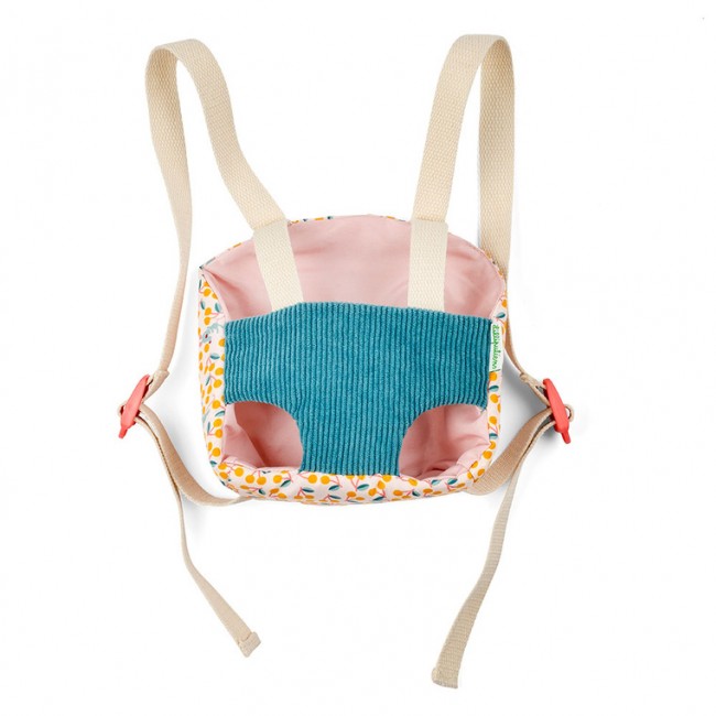 Lalka dzidziuś w nosidełku i z czapeczką Lilliputiens - Jeanne 18 m+