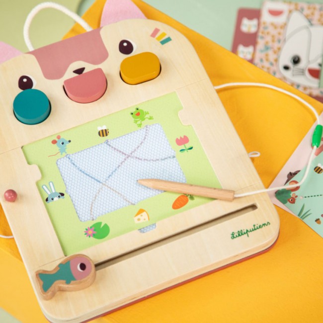 Drewniana tablica – znikopis Lilliputiens - Kotka Jeanne 18m+