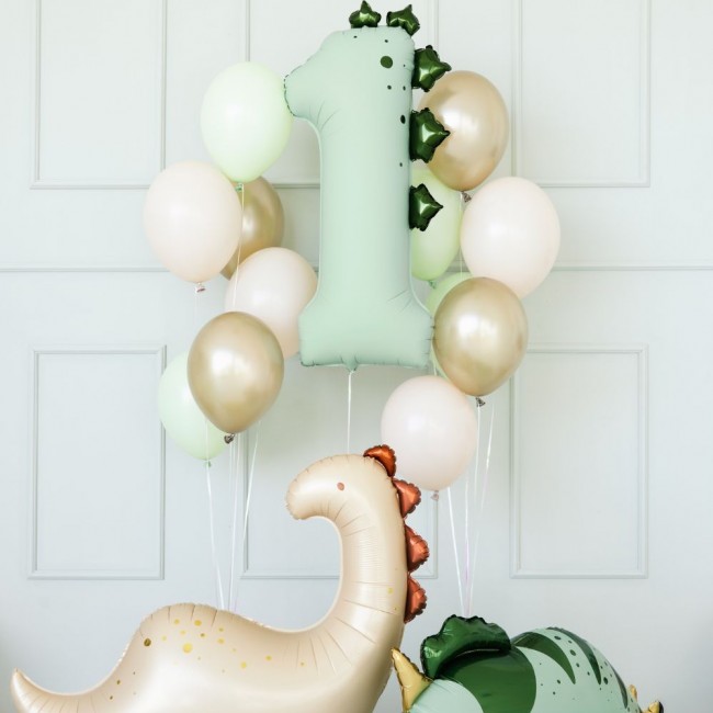 Balon foliowy Party Deco 92 cm - Cyfra 1 dinozaur