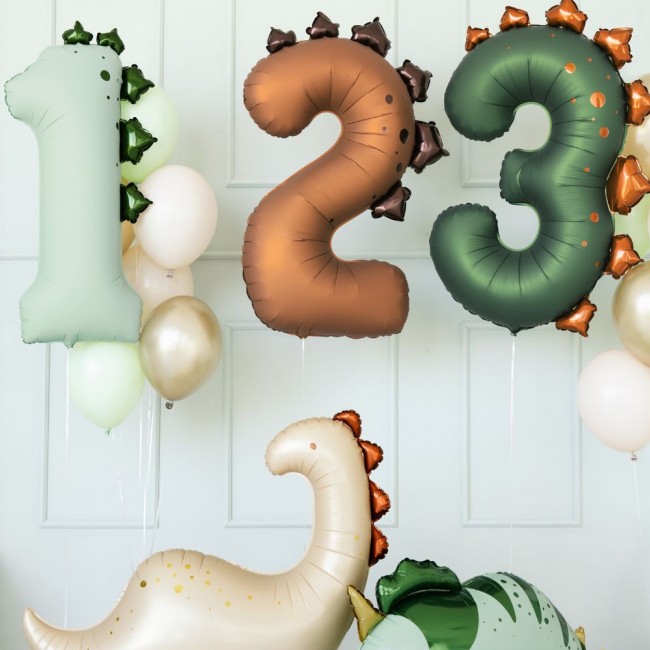 Balon foliowy Party Deco 92 cm - Cyfra 1 dinozaur
