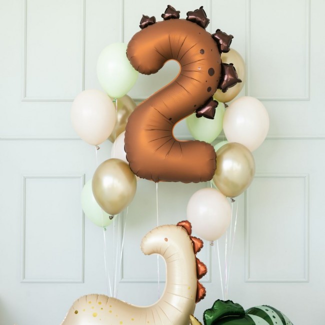 Balon foliowy Party Deco 92 cm - Cyfra 2 dinozaur