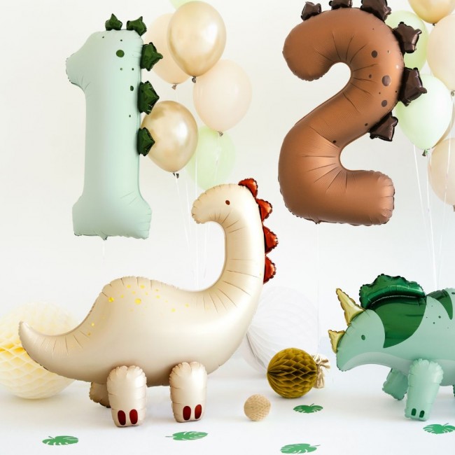 Balon foliowy Party Deco 92 cm - Cyfra 2 dinozaur