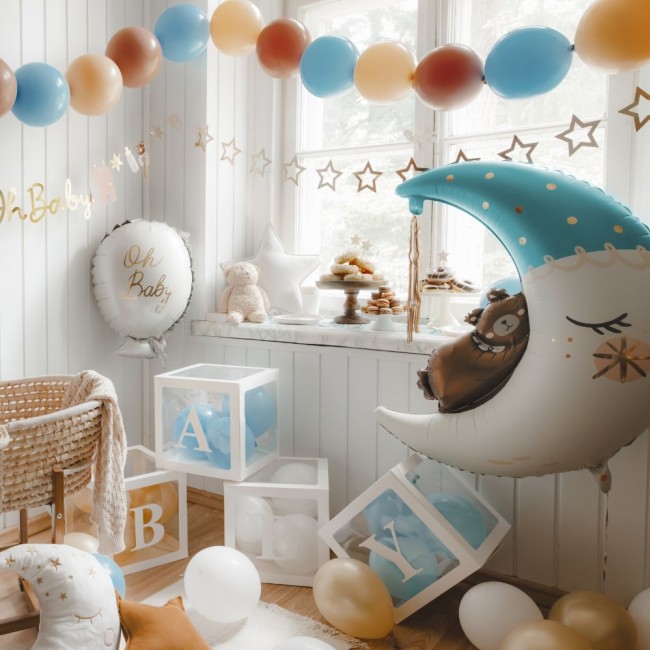 Balon foliowy Party Deco - Miś na księżycu 80 x 98 cm