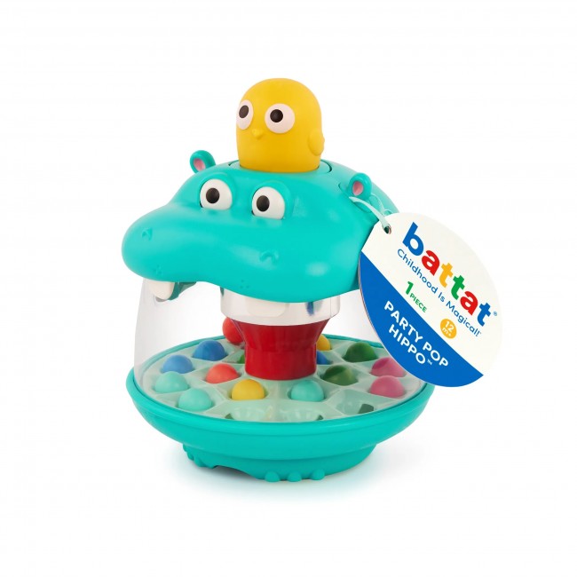 Hipopotam z wirującymi kuleczkami Battat - Party Pop Hippo