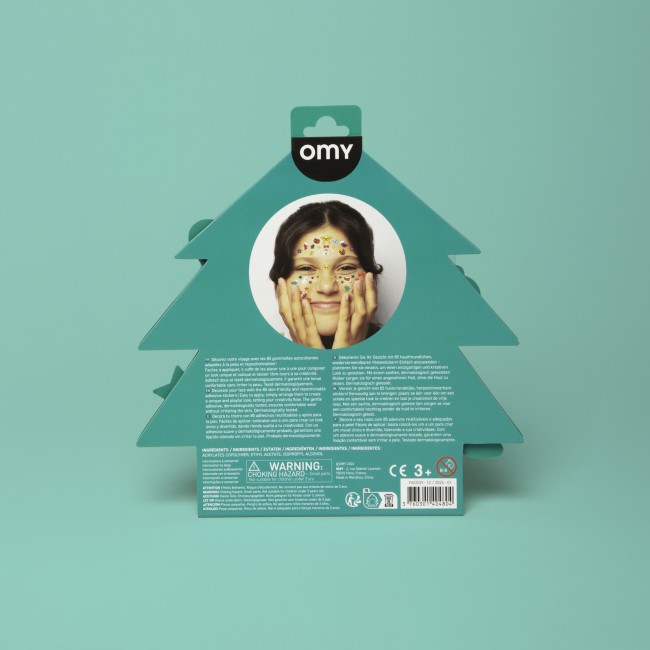 Naklejki na twarz OMY - Christmas edition 85 szt.