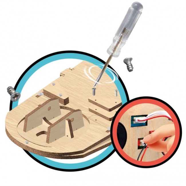 Zestaw konstrukcyjny elektroniczna mini koszykówka DIY z grami Buki