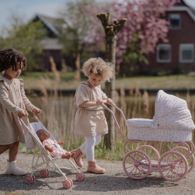 Wózek składany dla lalek Beż Little Dutch