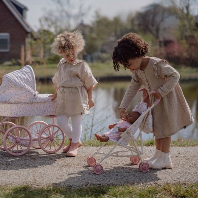 Wózek składany dla lalek Beż Little Dutch