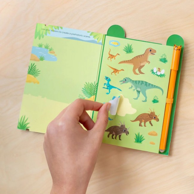 Książeczka pełna łamigłówek, labiryntów i gier Tiger Tribe - Dinozaury