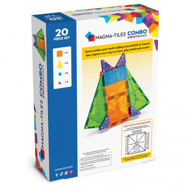 Klocki Magnetyczne MAGNA-TILES microMAGS 20 el. COMBO