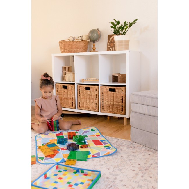 Skrzynia na klocki i Mata interaktywna 2 w 1 MAGNA-TILES