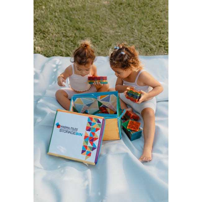 Skrzynia na klocki i Mata interaktywna 2 w 1 MAGNA-TILES