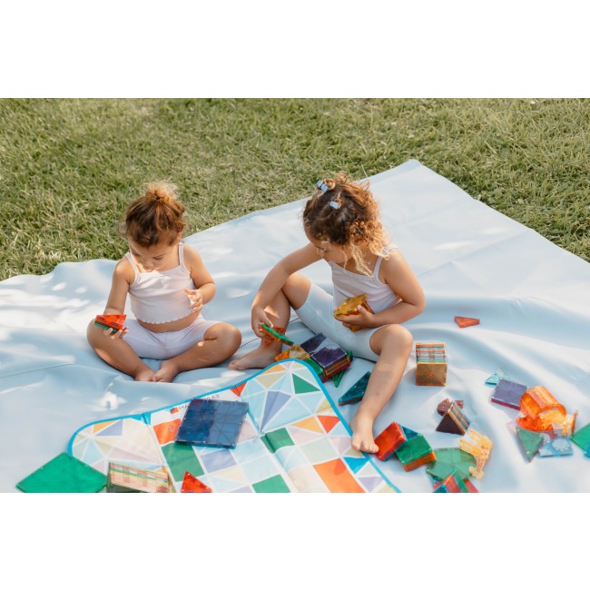 Skrzynia na klocki i Mata interaktywna 2 w 1 MAGNA-TILES