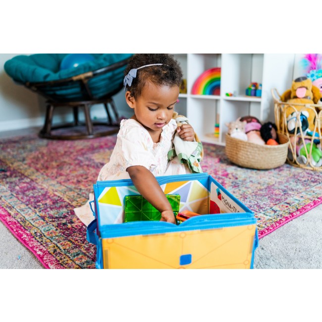 Skrzynia na klocki i Mata interaktywna 2 w 1 MAGNA-TILES