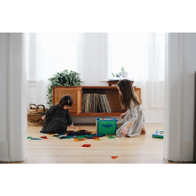 Skrzynia na klocki i Mata interaktywna 2 w 1 MAGNA-TILES