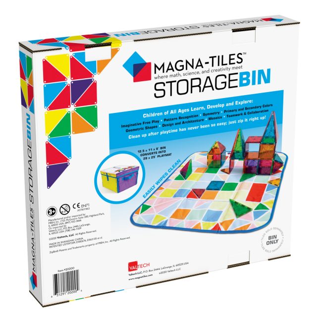 Skrzynia na klocki i Mata interaktywna 2 w 1 MAGNA-TILES