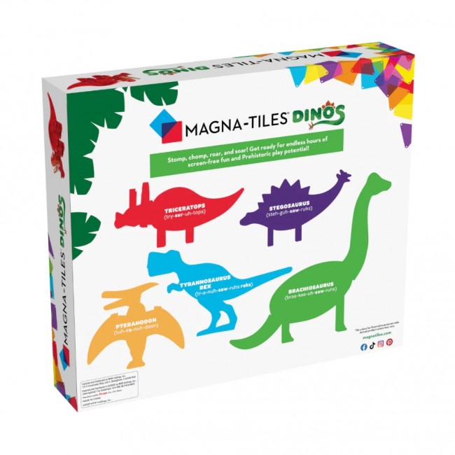 Klocki magnetyczne MAGNA-TILES - Zestaw Dino 5 el.