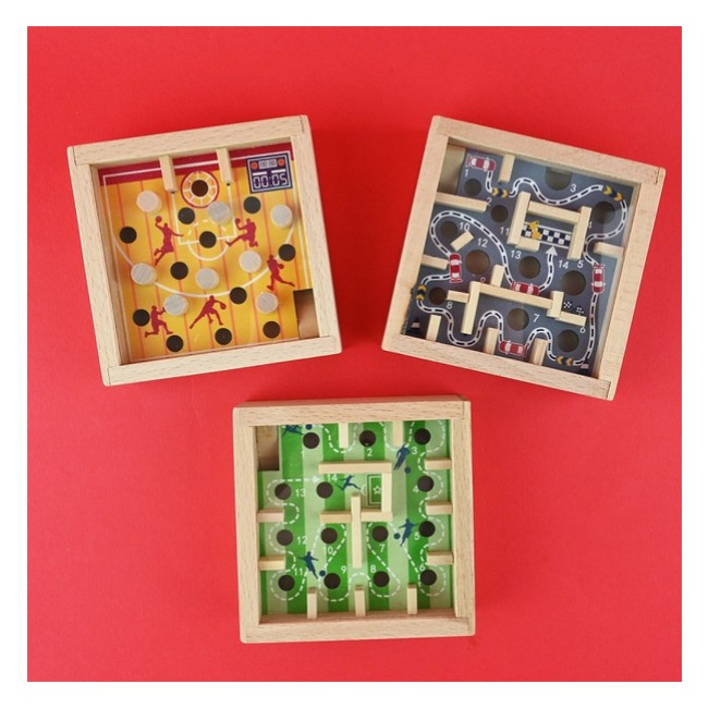 Gra Drewniany Labirynt Robetoy - Puzzle IQ