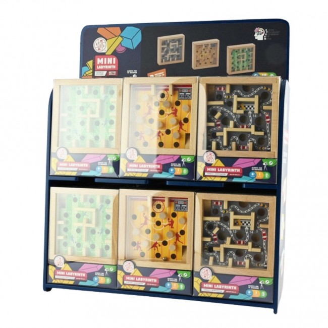 Gra Drewniany Labirynt Robetoy - Puzzle IQ