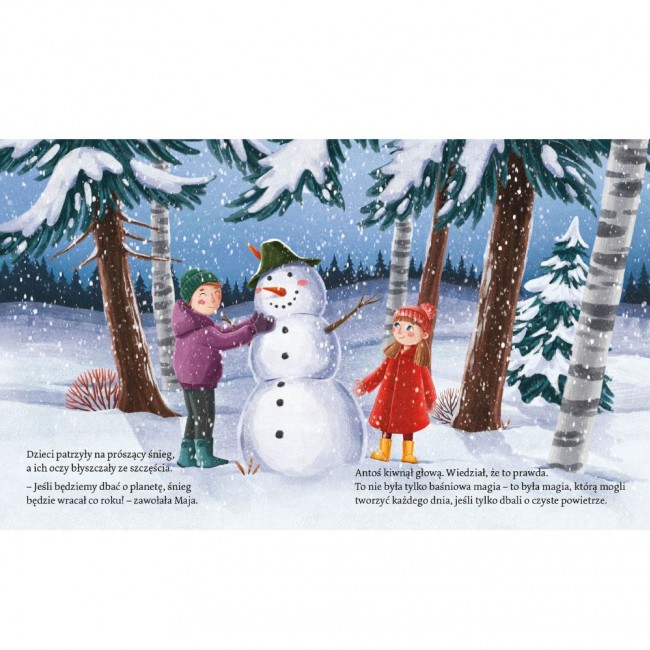 Książka "Pani zima i poszukiwanie zaginionego śniegu" Wydawnictwo Zielona Sowa