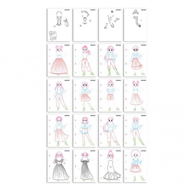 Podświetlany tablet do nauki pisania i rysowania Kidydraw Pro Kidywolf - Fashion