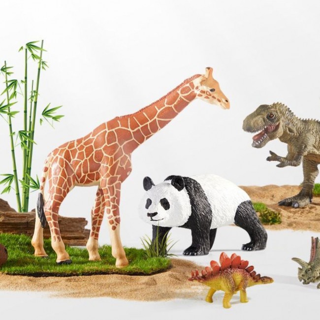 Zestaw 15 figurek dzikich zwierząt w zestawie z przenośnym pudełkiem mideer