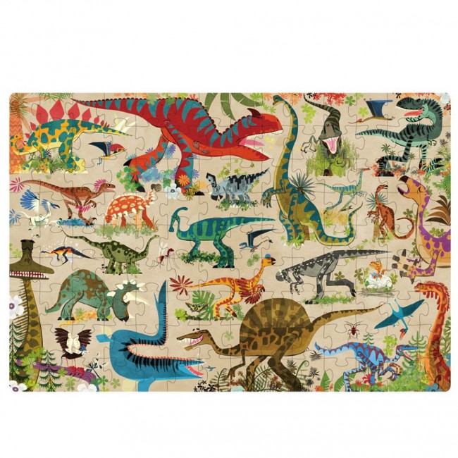 Puzzle Uczmy się! mideer - Dinozaury 126 el.