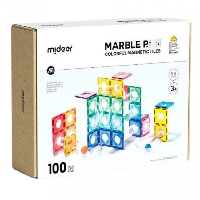 Klocki magnetyczne kulodrom mideer - Tor kulkowy 100 el.