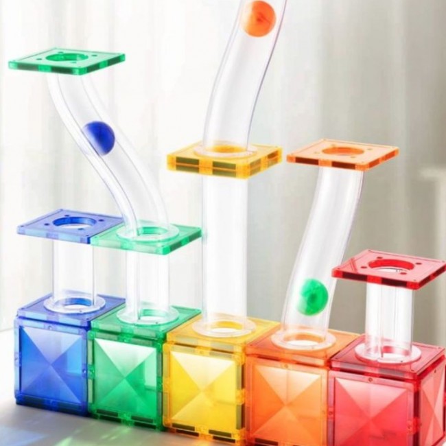 Klocki magnetyczne kulodrom mideer - Tor kulkowy 100 el.